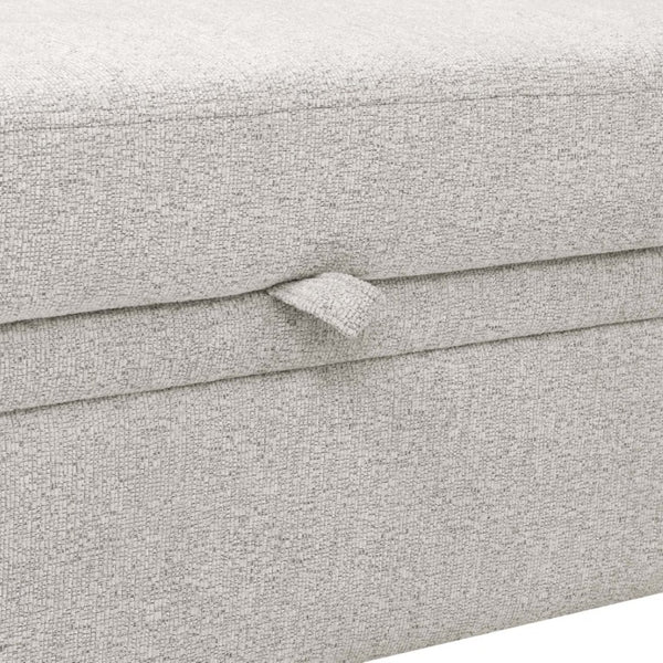 English Elm 76.5 Inch Tufted Linen Blend Sleeper Sectional with Reversible Chaise and Hidden Storage B2748S00227