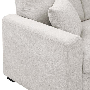 English Elm 76.5 Inch Tufted Linen Blend Sleeper Sectional with Reversible Chaise and Hidden Storage B2748S00227