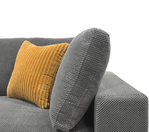 English Elm Coffee Bean Upholstered Modular Sectional with Toss Pillows for Large Living Rooms B2748S00242