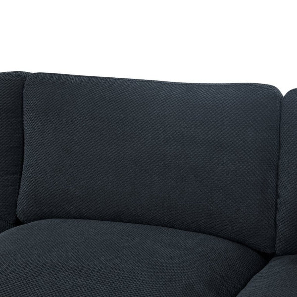 English Elm 94 Inch Convertible Sectional Sleeper Sofa with Reversible Chaise and Hidden Storage Polyester Blend 106 inches B2748S00248