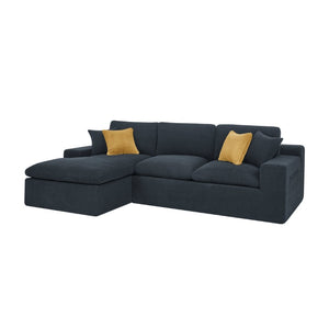 English Elm 94 Inch Convertible Sectional Sleeper Sofa with Reversible Chaise and Hidden Storage Polyester Blend 106 inches B2748S00248