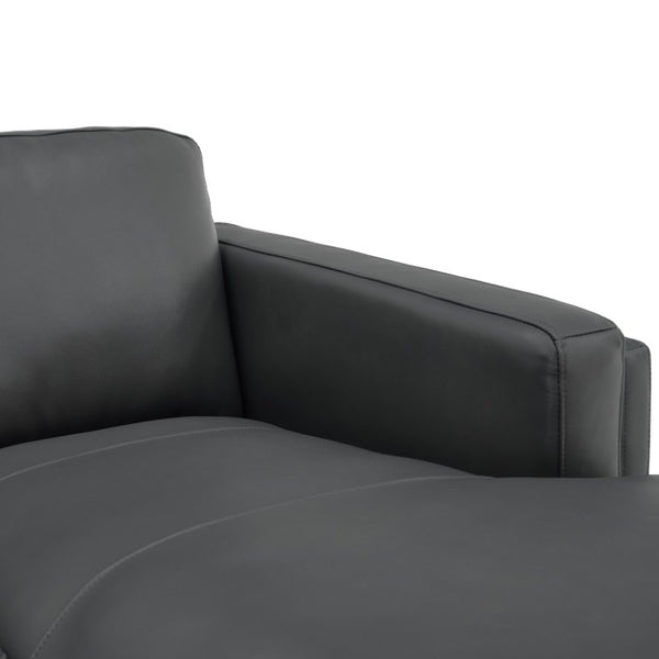 English Elm Coffee-Bean Curved Sectional Sofa with Organic Silhouette for Modern Living Rooms Dark Gray 122 L x 96 W x 34 H B2748S00250