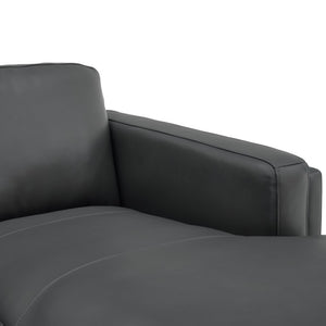 English Elm Coffee-Bean Curved Sectional Sofa with Organic Silhouette for Modern Living Rooms Dark Gray 148 L x 96 W x 34 H B2748S00251
