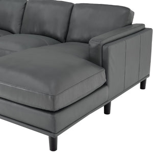 English Elm Coffee-Bean Curved Sectional Sofa with Organic Silhouette for Modern Living Rooms Dark Gray 174 L x 96 W x 34 H B2748S00252
