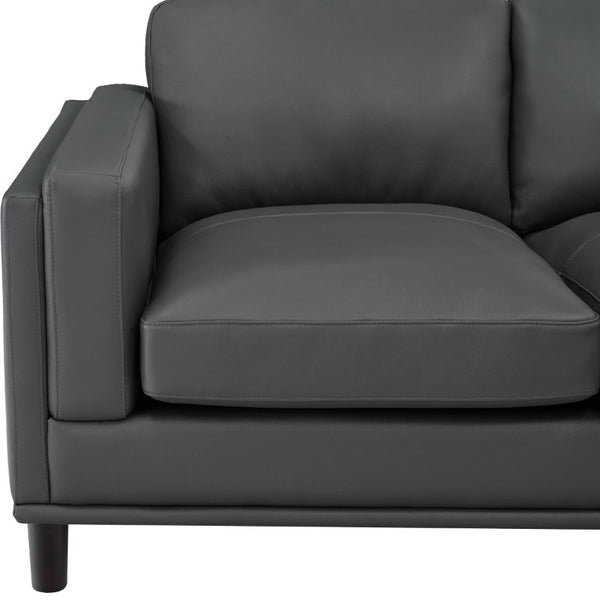 English Elm Coffee-Bean Curved Sectional Sofa with Organic Silhouette for Modern Living Rooms Dark Gray 174 L x 96 W x 34 H B2748S00252