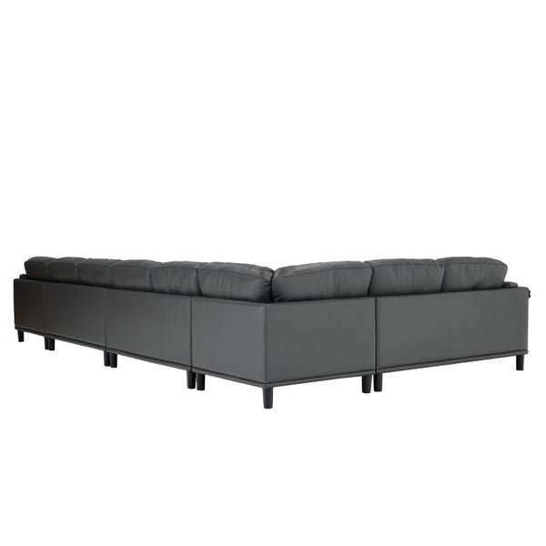 English Elm Coffee-Bean Curved Sectional Sofa with Organic Silhouette for Modern Living Rooms Dark Gray 174 L x 96 W x 34 H B2748S00252