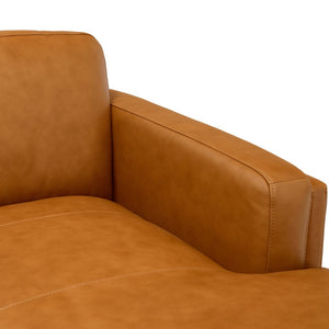 English Elm Coffee-Bean Curved Sectional Sofa with Organic Silhouette for Modern Living Rooms Ginger 122 L x 96 W x 34 H B2748S00253