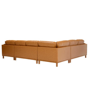 English Elm Coffee-Bean Curved Sectional Sofa with Organic Silhouette for Modern Living Rooms Ginger 122 L x 96 W x 34 H B2748S00253