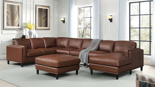 English Elm Coffee-Bean Curved Sectional Sofa with Organic Silhouette for Modern Living Rooms Dark Brown 148 L x 96 W x 34 H B2748S00257