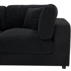 English Elm Corduroy Ribbed Modular Sectional Sofa for Open Concept Living Rooms with Custom Layout B2748S00264