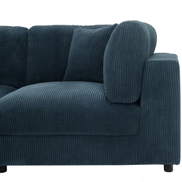 English Elm Corduroy Modular Sectional Sofa Textured Fabric Seating for Stylish Living Rooms B2748S00266