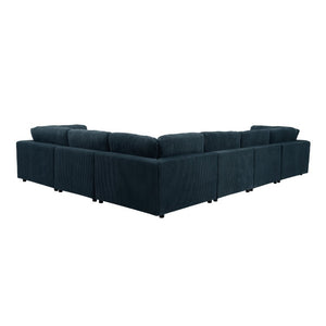 English Elm Corduroy Modular Sectional with Ridged Texture and Flexible Living Room Configuration B2748S00268