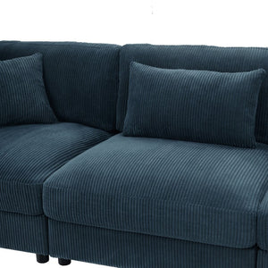English Elm Corduroy Modular Sectional with Ridged Texture and Flexible Living Room Configuration B2748S00268