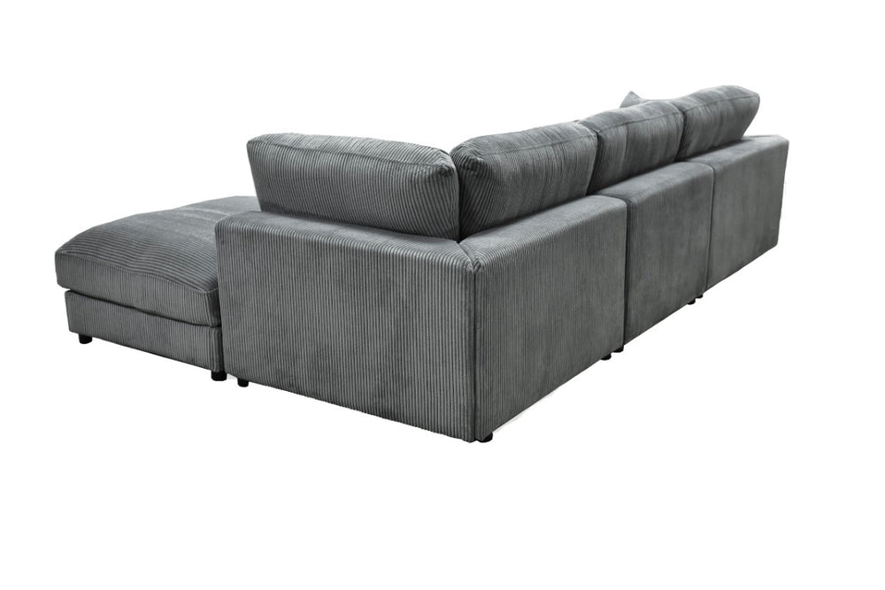 English Elm Corduroy Ribbed Modular Sectional Sofa for Cozy Living Rooms with Flexible Seating B2748S00270