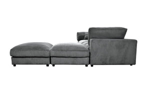 English Elm Corduroy Modular Sectional Sofa with Textured Upholstery for Cozy Living Rooms B2748S00271