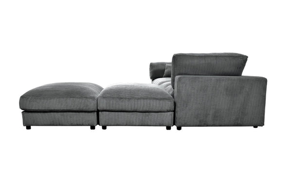 English Elm Corduroy Modular Sectional Sofa with Textured Upholstery for Cozy Living Rooms B2748S00271
