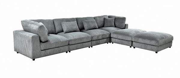 English Elm Corduroy Modular Sectional Sofa with Textured Upholstery for Cozy Living Rooms B2748S00271