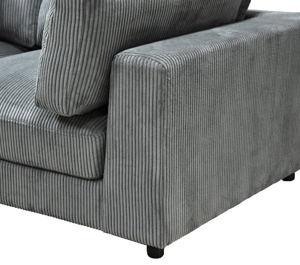 English Elm Corduroy Modular Sectional Sofa with Textured Upholstery for Cozy Living Rooms B2748S00271