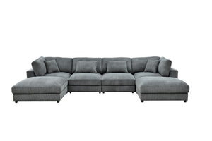 English Elm Corduroy Modular Sectional Sofa with Textured Upholstery for Cozy Living Rooms B2748S00271