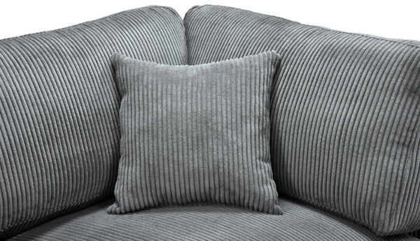 English Elm Corduroy Upholstered L-Shaped Modular Sectional with Toss Pillows for Living Rooms B2748S00274