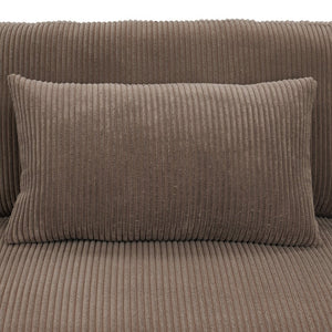 English Elm Corduroy Modular Sectional with Ridged Texture and Flexible Open Plan Living Room Seating B2748S00278