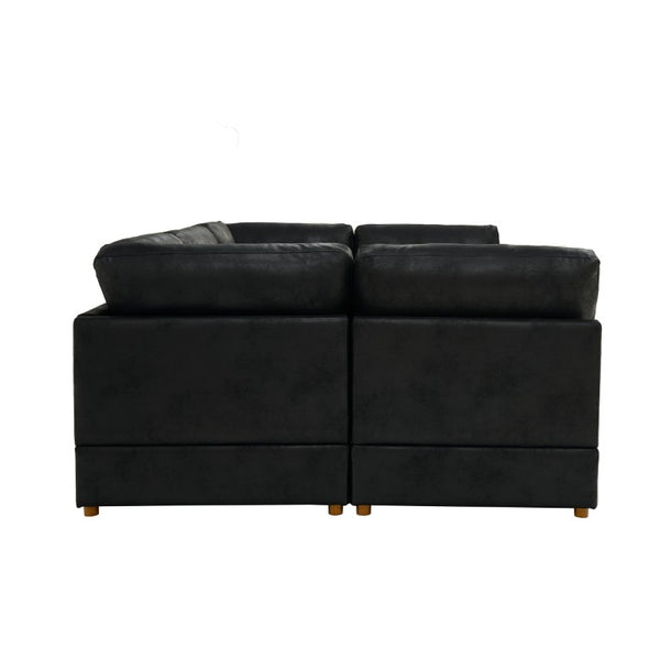 English Elm Modular Corduroy Sectional Sofa with Ribbed Texture for Flexible Living Room Layouts B2748S00281