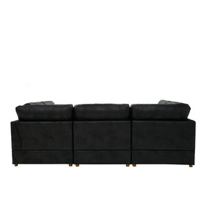 English Elm Modular Corduroy Sectional Sofa with Ribbed Texture for Flexible Living Room Layouts B2748S00281