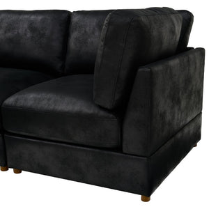 English Elm Modular Corduroy Sectional Sofa with Ribbed Texture for Flexible Living Room Layouts B2748S00281