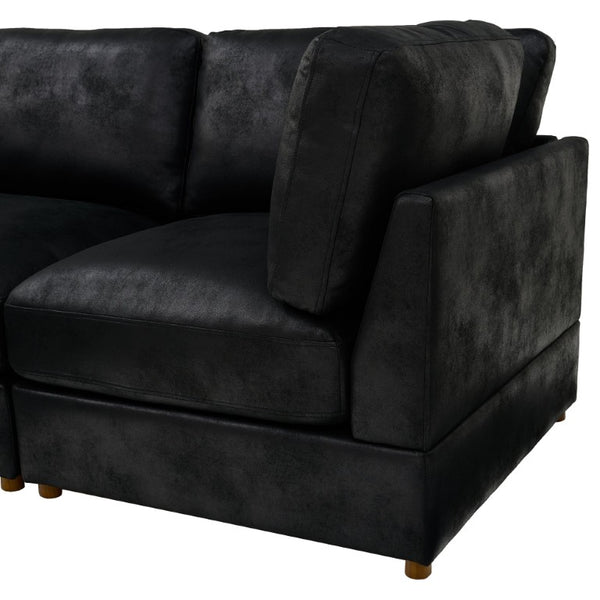 English Elm Modular Corduroy Sectional Sofa with Ribbed Texture for Flexible Living Room Layouts B2748S00281