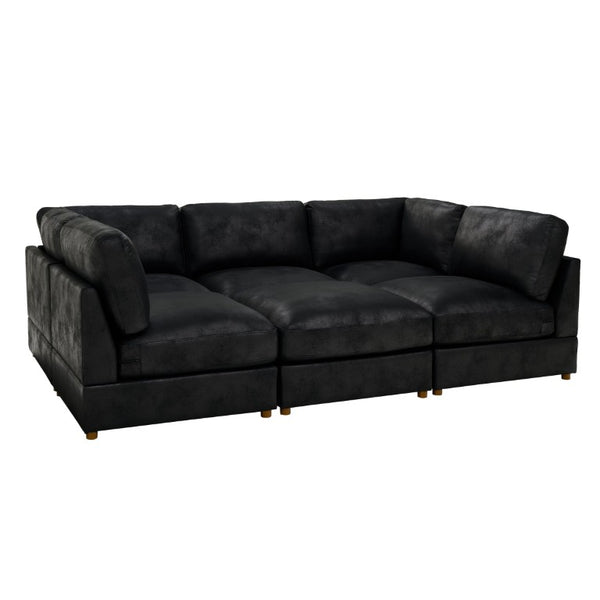 English Elm Modular Corduroy Sectional Sofa with Ribbed Texture for Flexible Living Room Layouts B2748S00281