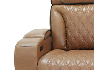 English Elm Jazmina Power Reclining Sofa Set with Led Lighting Bluetooth and Wireless Charging B2749S00365