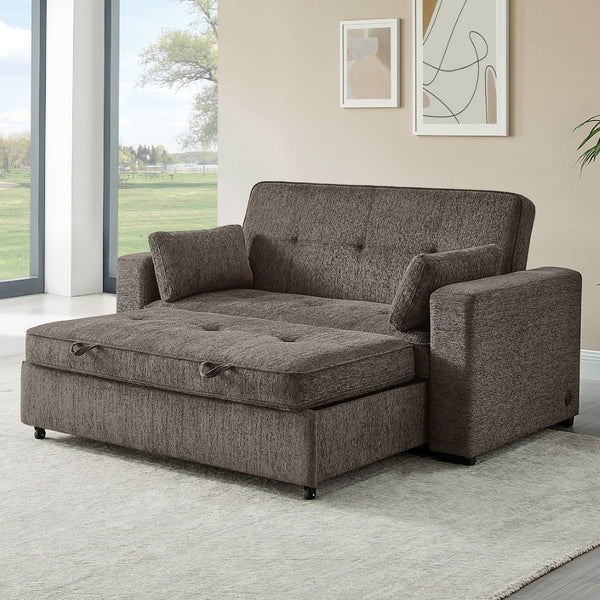 English Elm Anders Chenille Sleeper Sofa with Memory Foam Pull Out Bed and Usb Charging Ports B2749S00379