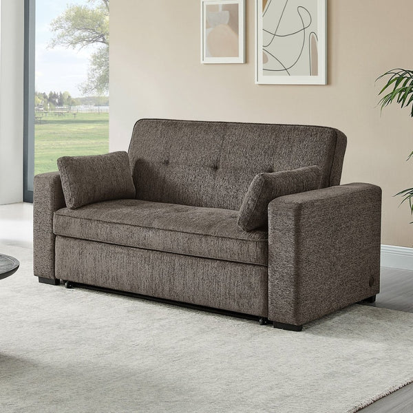 English Elm Anders Chenille Sleeper Sofa with Memory Foam Pull Out Bed and Usb Charging Ports B2749S00379