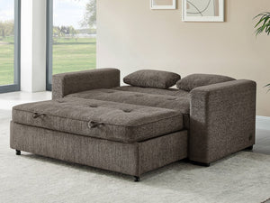 English Elm Anders Chenille Sleeper Sofa with Memory Foam Pull Out Bed and Usb Charging Ports B2749S00379