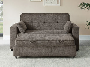 English Elm Anders Chenille Sleeper Sofa with Memory Foam Pull Out Bed and Usb Charging Ports B2749S00379