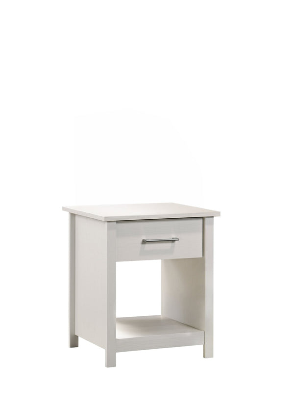 English Elm Seraphiel Modern 3 Piece Bedroom Storage Set with Dresser Chest and Nightstand White B2749S00380