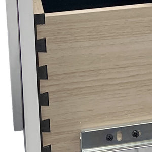 English Elm Tarian Five Drawer Chest in Pearl White with Acrylic Fronts and Felt Lined Top B2756P507052