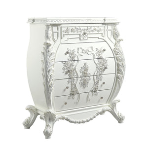 English Elm Vanaheim Five Drawer Tall Chest Antique White Cottage Bedroom Storage Cabinet B2756P507053