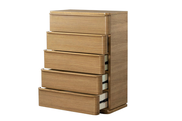 English Elm Zoey Wire-brushed White Oak Tall Chest for Bedroom Vertical Storage Solutions B2756P507054