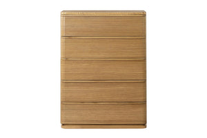 English Elm Zoey Wire-brushed White Oak Tall Chest for Bedroom Vertical Storage Solutions B2756P507054