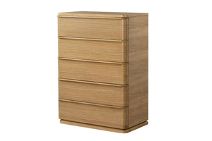 English Elm Zoey Wire-brushed White Oak Tall Chest for Bedroom Vertical Storage Solutions B2756P507054