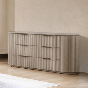 English Elm Zoey Contemporary Brown Oak Tall Chest with Smooth Glides for Bedroom Storage Light Oak Engineered Wood,Metal,Solid Wood 20 L x 72 W x 33 H B2756P573787