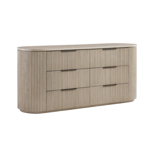 English Elm Zoey Contemporary Brown Oak Tall Chest with Smooth Glides for Bedroom Storage Light Oak Engineered Wood,Metal,Solid Wood 20 L x 72 W x 33 H B2756P573787