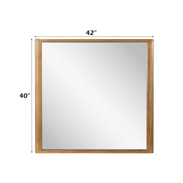 English Elm Zoey Natural Oak Wood Framed Rectangular Wall Mirror for Modern and Transitional Rooms B2756P574461