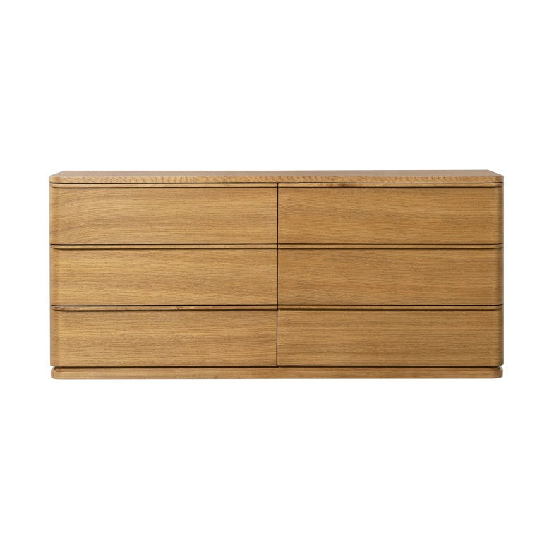English Elm Zoey Wire-Brushed White Oak Six Drawer Dresser for a Modern Primary Bedroom B2756P574462