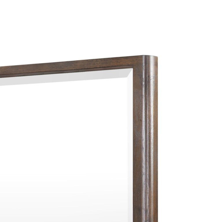 English Elm Zoey Warm Oak Rectangular Wall Mirror with Natural Wood Grain Frame for Bedroom B2756P574463