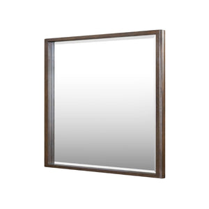 English Elm Zoey Warm Oak Rectangular Wall Mirror with Natural Wood Grain Frame for Bedroom B2756P574463