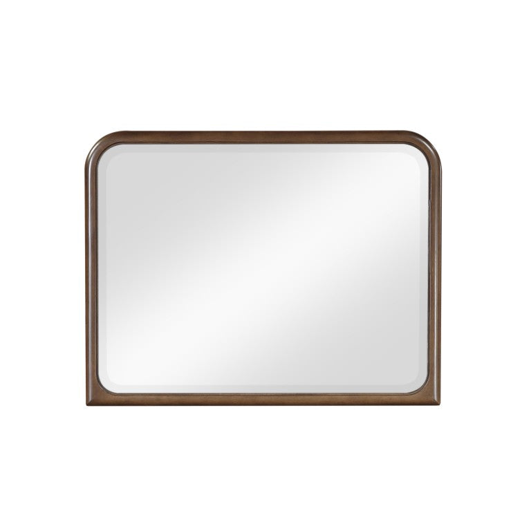 English Elm Leanna Oak Veneer Beveled Wall Mirror Large Statement Piece for Entryway or Living Room B2756P614532