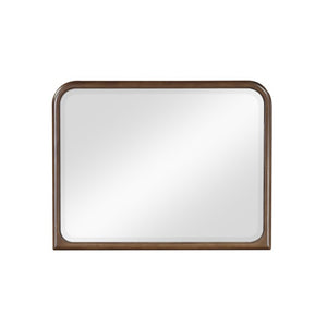 English Elm Leanna Oak Veneer Beveled Wall Mirror Large Statement Piece for Entryway or Living Room B2756P614532