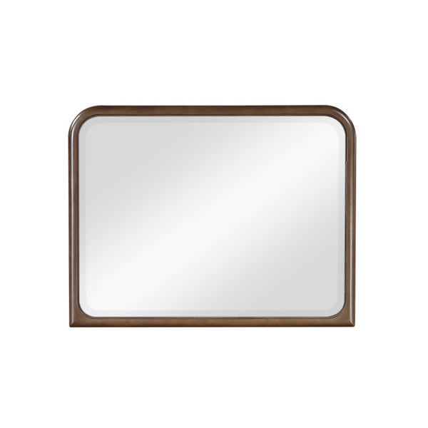 English Elm Leanna Oak Veneer Beveled Wall Mirror Large Statement Piece for Entryway or Living Room B2756P614532